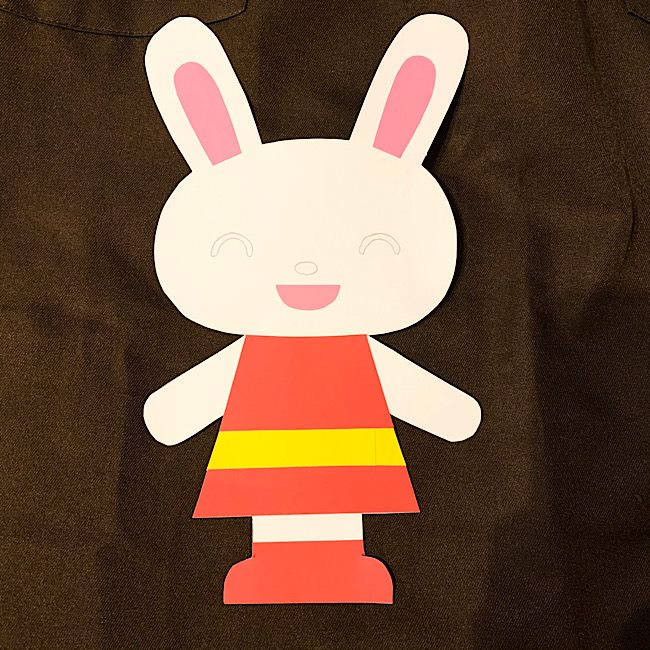 リボン結び練習用のおもちゃを手作り 子供も大好きウサギさんの作り方 子供と楽しむ折り紙 工作