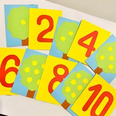 数字カードを手作り 幼児の遊びだけでなく特別支援教育にも 子供と楽しむ折り紙 工作
