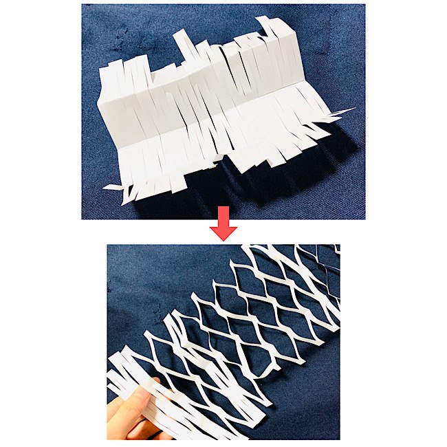 折り紙でつくる投網・網飾り(天の川)の作り方