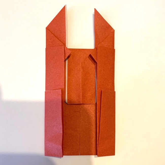 クワガタ 折り紙で簡単に平面で折る作り方 (16)