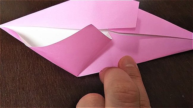 フラミンゴの折り紙 折り方・作り方 (13)