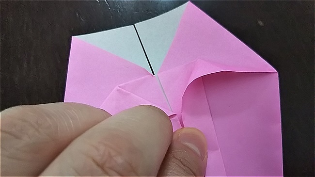 フラミンゴの折り紙 折り方・作り方 (23)
