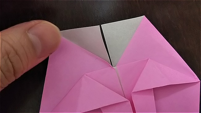 フラミンゴの折り紙 折り方・作り方 (26)