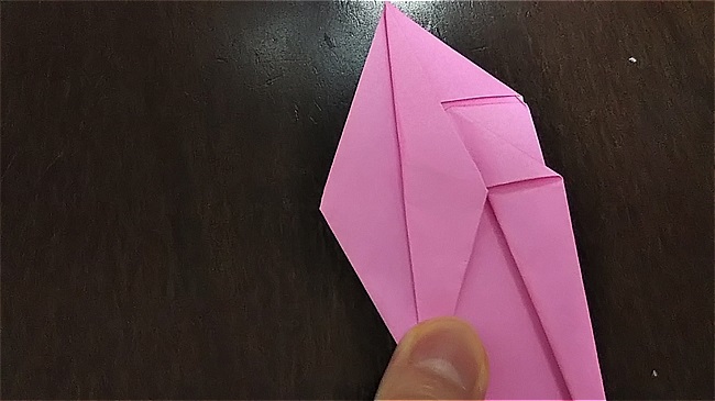 フラミンゴの折り紙 折り方・作り方 (33)