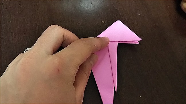 フラミンゴの折り紙 折り方・作り方 (37)