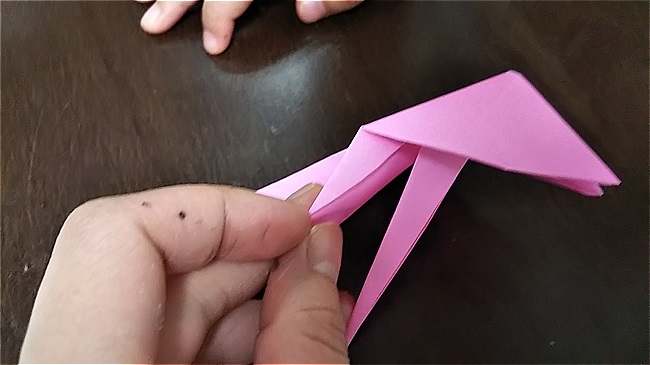フラミンゴの折り紙 折り方・作り方 (38)