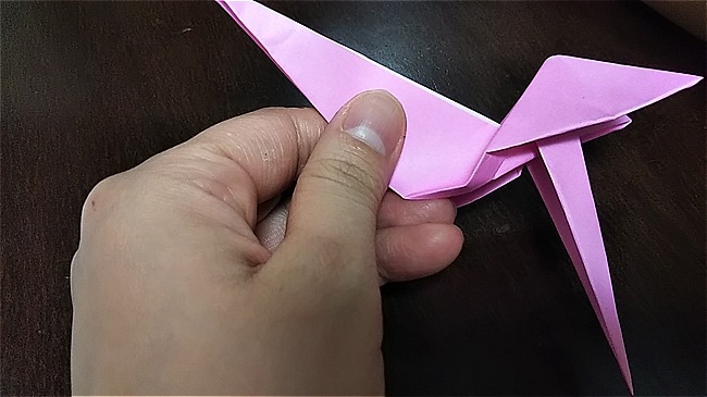 フラミンゴの折り紙 折り方・作り方 (39)