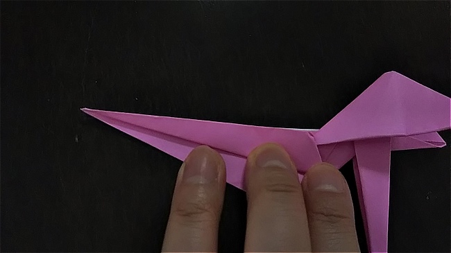 フラミンゴの折り紙 折り方・作り方 (41)