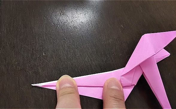フラミンゴの折り紙 折り方・作り方 (42)