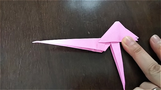 フラミンゴの折り紙 折り方・作り方 (43)