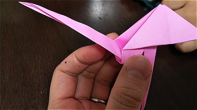 フラミンゴの折り紙 折り方・作り方 (44)