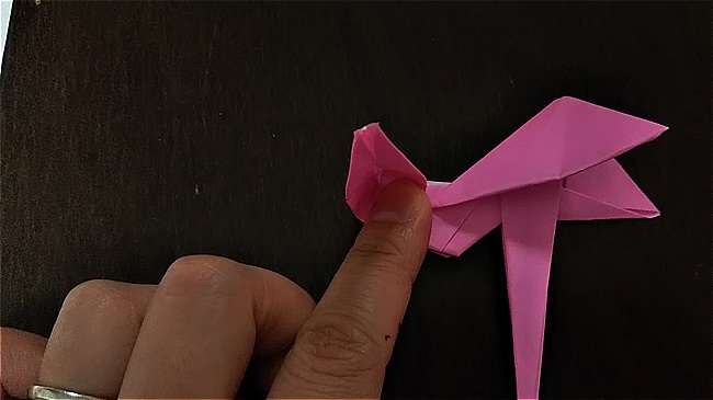 フラミンゴの折り紙 折り方・作り方 (46)