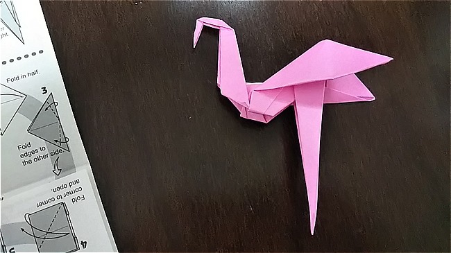 フラミンゴの折り紙 折り方・作り方 (51)
