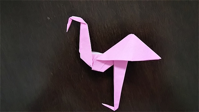 フラミンゴの折り紙｜簡単な作り方・ハサミなしで子供でも安心♪