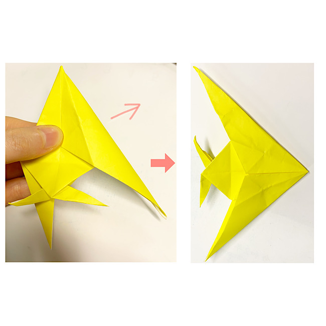 折り紙で魚をつくろう！エンゼルフィッシュ(熱帯魚)の折り方 (13)