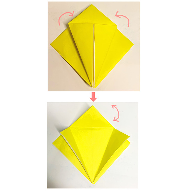 折り紙で魚をつくろう！エンゼルフィッシュ(熱帯魚)の折り方 (4)