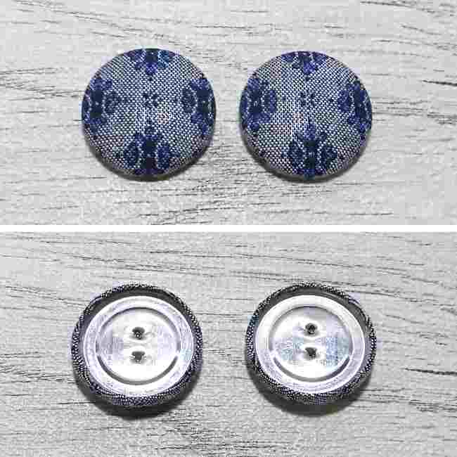 くるみボタンピアスの作り方 裏側もキレイ 100均のキットでハンドメイド 子供と楽しむ折り紙 工作