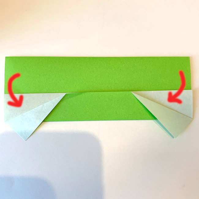 折り紙の電車(平面)の作り方 (3)