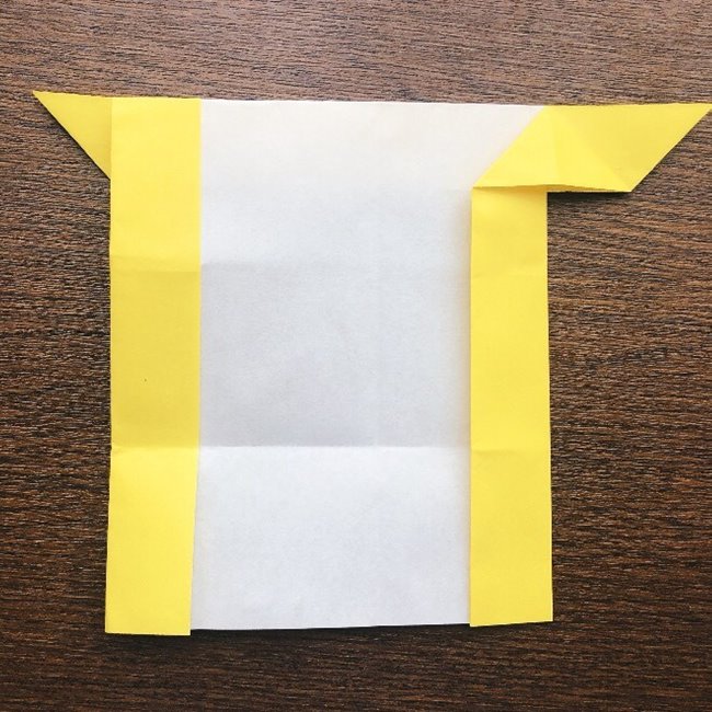 プーさんの折り紙のやり方 作り方 簡単 ディズニーキャラクタープーさんの顔を作ったよ 子供と楽しむ折り紙 工作