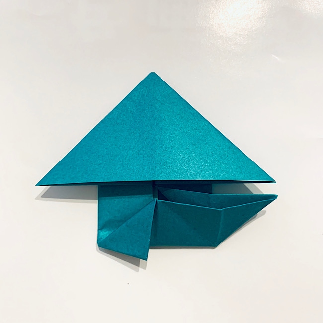 6月の折り紙 簡単 かえる 折り方 作り方 3歳児の幼児と一緒につくった ぴょんぴょんカエル 子供と楽しむ折り紙 工作