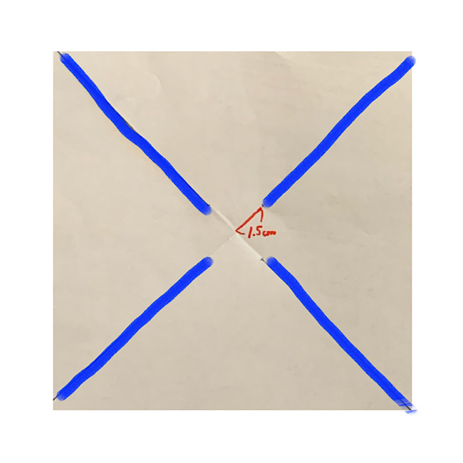 折り紙2枚でつくるかわいい風車の折り方・作り方 (5)
