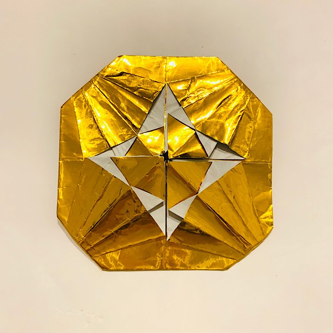 折り紙で金メダルの作り方・折り方