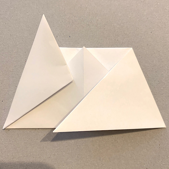 折り紙｜平面の猫(ねこ)の折り図 (7)