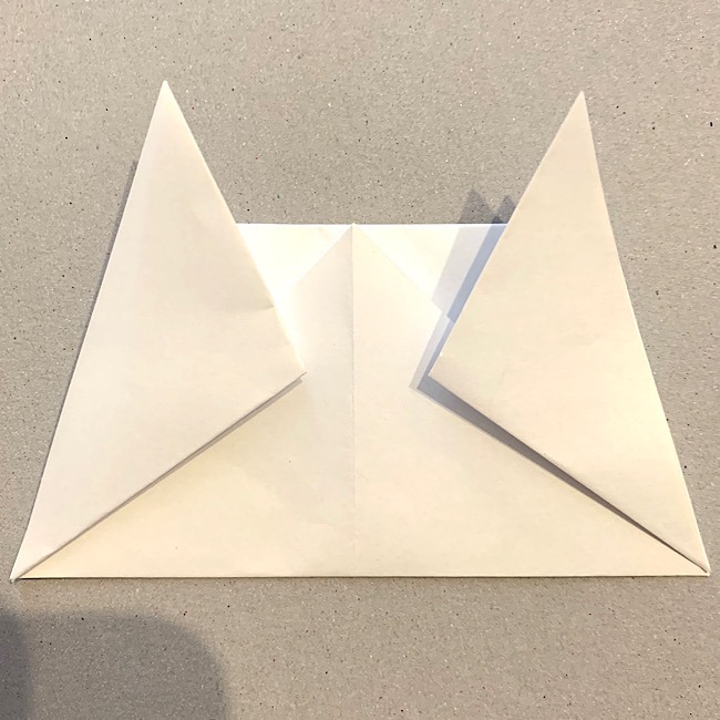 折り紙｜平面の猫(ねこ)の折り図 (8)