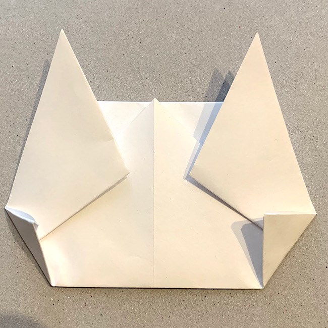 折り紙｜平面の猫(ねこ)の折り図 (9)