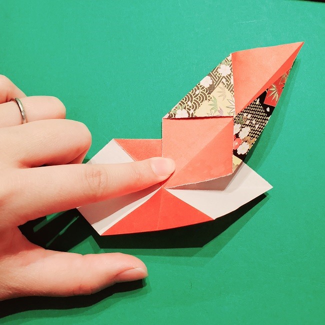 【1月】折り紙のお正月リースの作り方 (10)