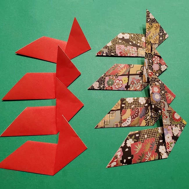 【1月】折り紙のお正月リースの作り方 (8)