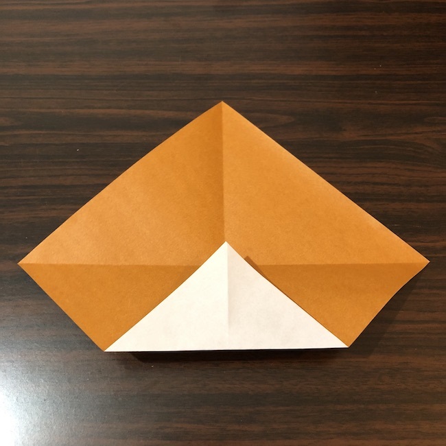 9月10月11月の折り紙|簡単などんぐりの折り方・作り方①折り紙１枚でつくる