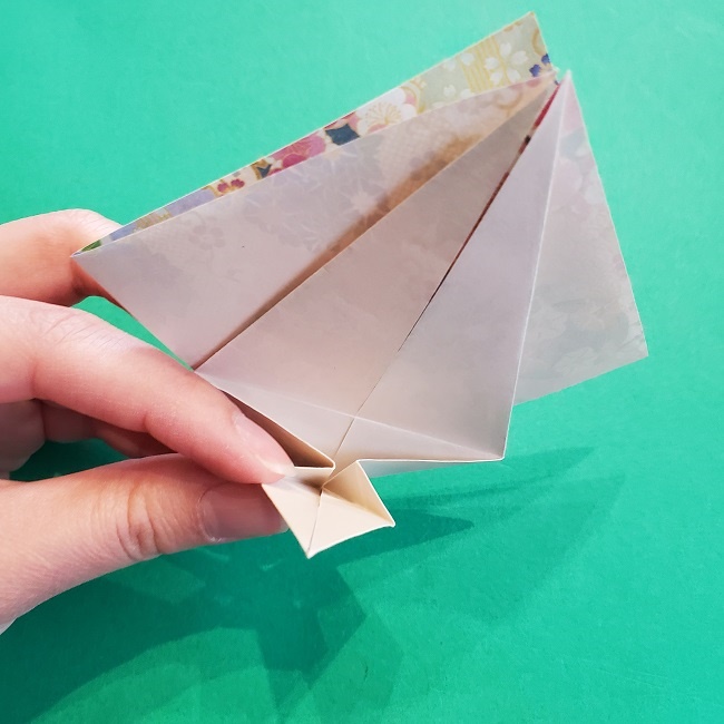 折り紙の【祝い鶴】の折り方(折り図) (25)