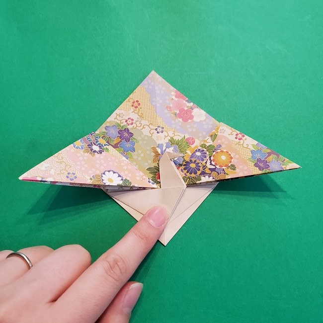 折り紙の【祝い鶴】の折り方(折り図) (32)