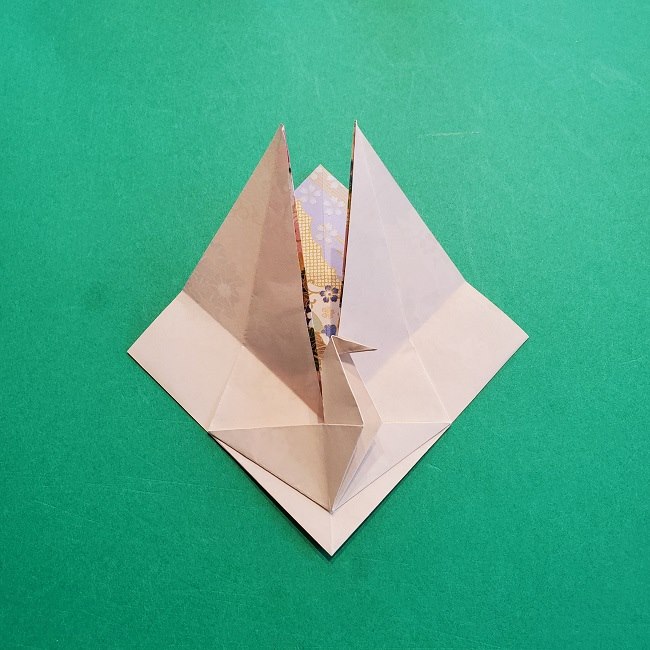 折り紙の【祝い鶴】の折り方(折り図) (33)