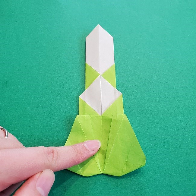 門松の折り紙：子どもとつくった折り方を紹介 (21)
