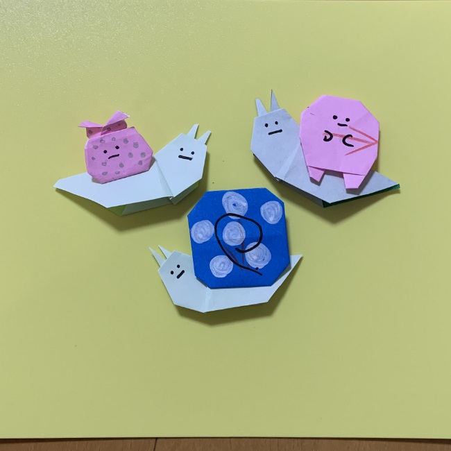 すみっこぐらし にせつむりの折り紙 折り方 作り方 子供でも簡単かわいいキャラクター 子供と楽しむ折り紙 工作