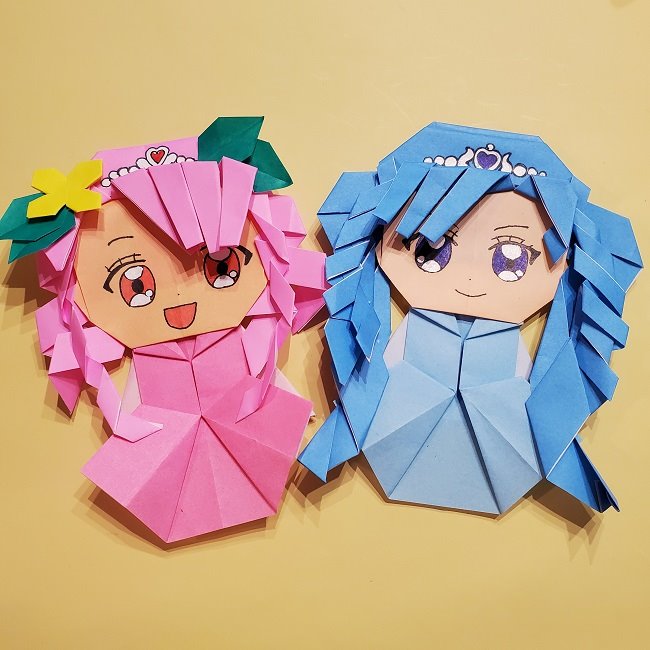 プリキュアキャラの折り紙 キュアフォンテーヌの作り方 簡単かわいい折り方を紹介 子供と楽しむ折り紙 工作