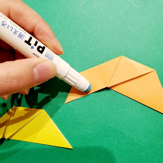12枚の折り紙でつくる【松竹梅の折り紙リース】折り方・作り方 (8)