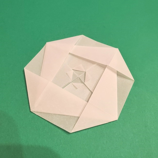 1月の花ツバキの折り紙(平面)の折り方まとめ