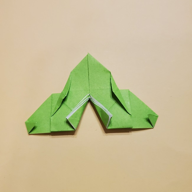 カナヲの髪飾りの作り方 折り紙は黄緑色