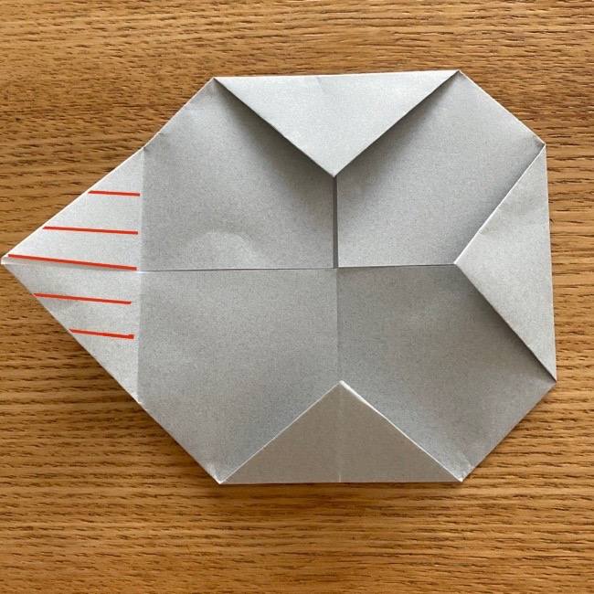 すみっこぐらし 折り紙のほこり《折り方・作り方》 (6)