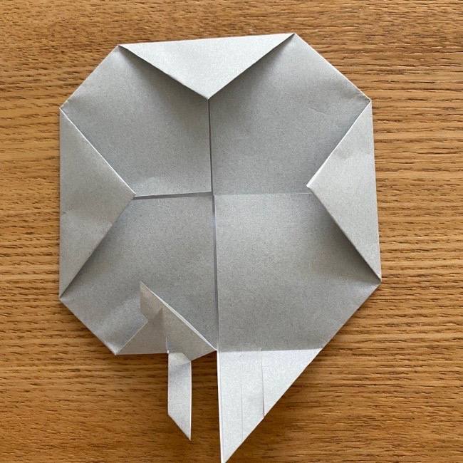 すみっこぐらし 折り紙のほこり《折り方・作り方》 (7)