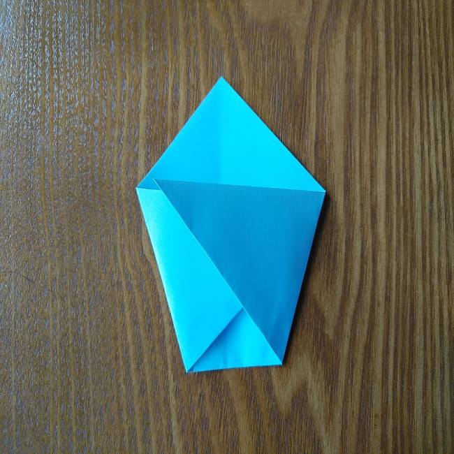 すみっこぐらしの折り紙もぐら・ぺんぎん(本物)の折り方 (3)