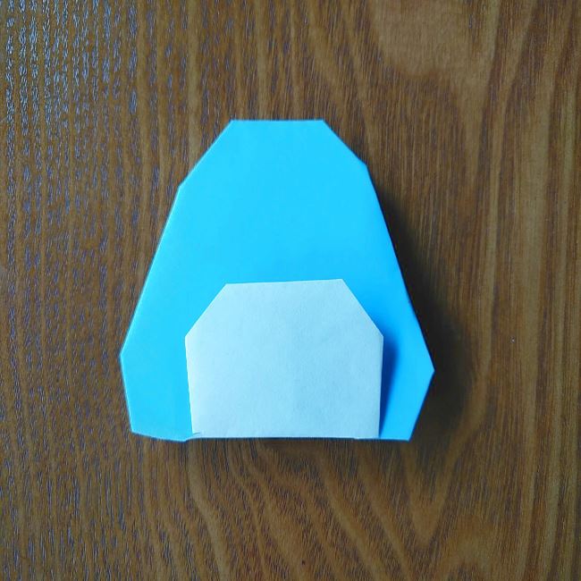 すみっこぐらしの折り紙もぐら・ぺんぎん(本物)の折り方 (8)