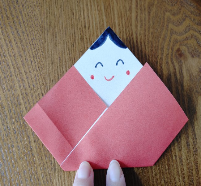 ひな祭り製作は2歳児3歳児からOK！折り紙の簡単な作り方 (5)