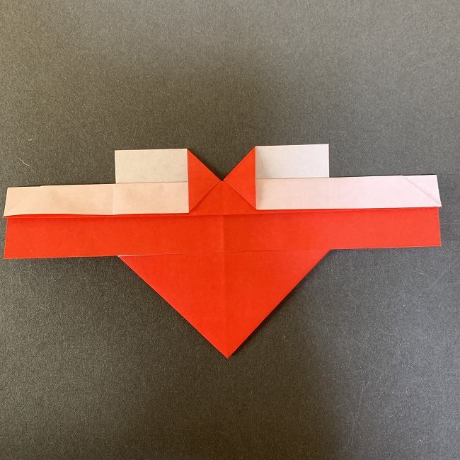 ハート型リースの作り方(折り紙) (10)