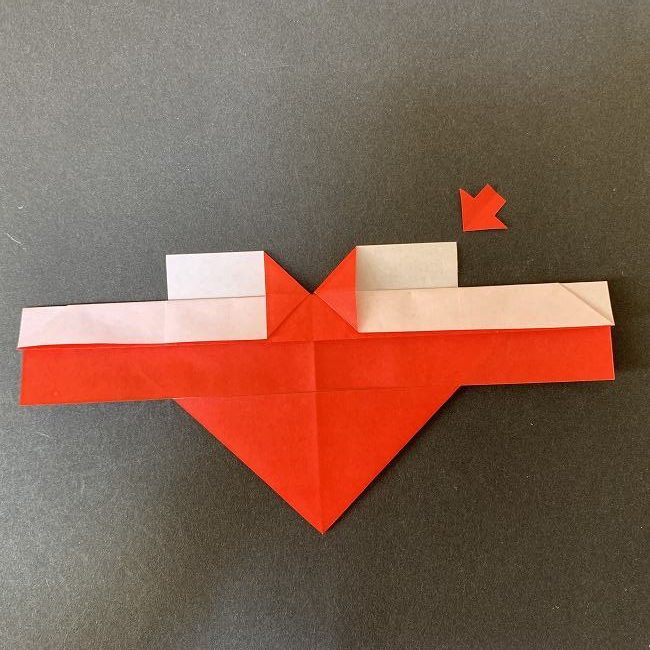 ハート型リースの作り方(折り紙) (11)
