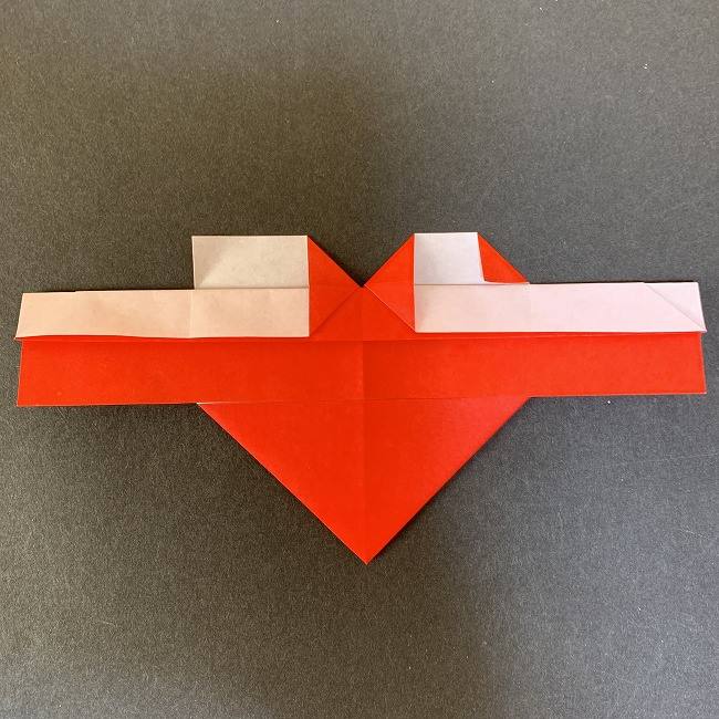 ハート型リースの作り方(折り紙) (12)