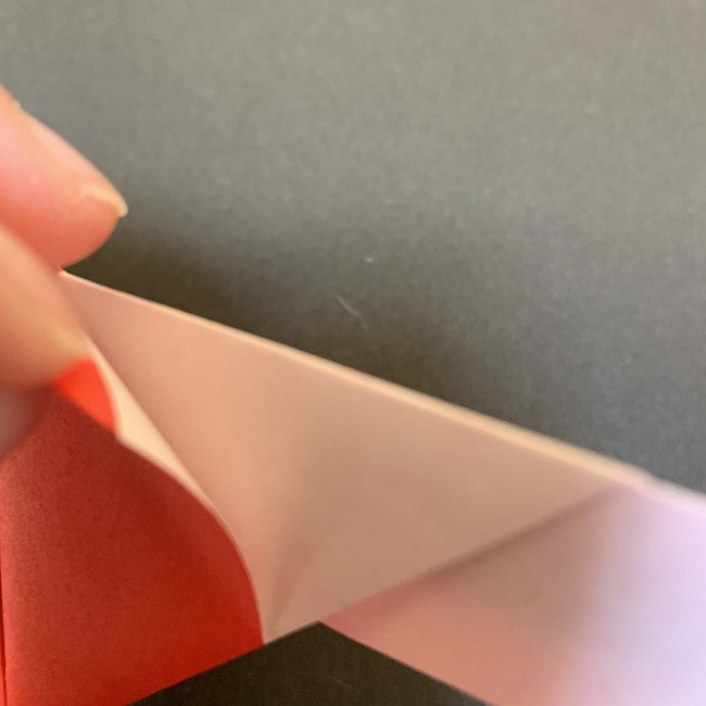 ハート型リースの作り方(折り紙) (15)